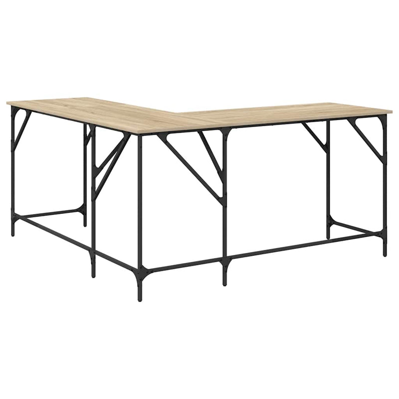 Birou, stejar sonoma, 149x149x75 cm, lemn prelucrat