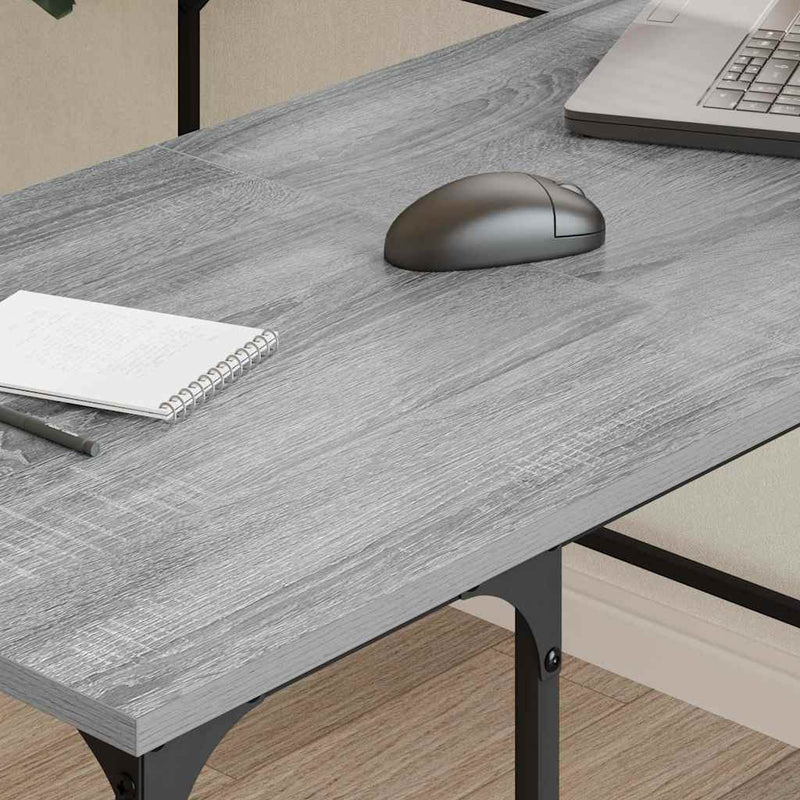 Birou, gri sonoma, 139x139x75 cm, lemn prelucrat
