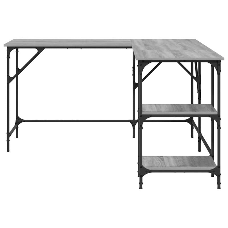 Birou, gri sonoma, 139x139x75 cm, lemn prelucrat