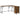 Birou, stejar afumat, 141x141x75 cm, lemn prelucrat