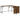 Birou, stejar afumat, 141x141x75 cm, lemn prelucrat