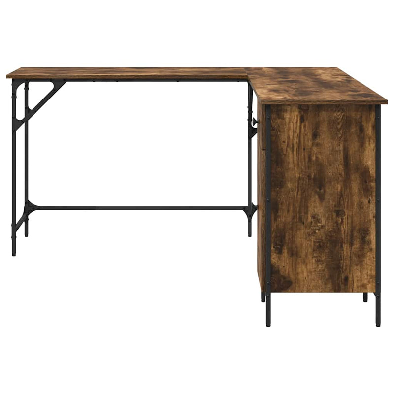 Birou, stejar afumat, 141x141x75 cm, lemn prelucrat