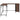 Birou, stejar maro, 141x141x75 cm, lemn prelucrat
