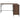 Birou, stejar maro, 141x141x75 cm, lemn prelucrat
