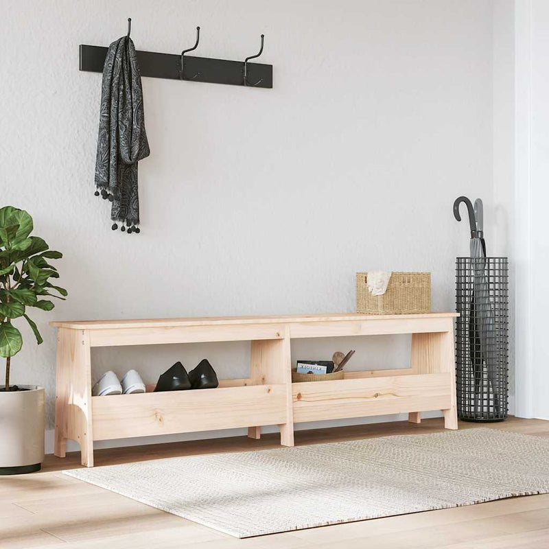 Bancă de hol 160x28x45 cm, lemn masiv de pin