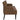 Banchetă cu spătar maro 112x65,5x75 cm piele întoarsă ecologică