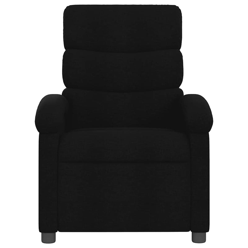 Fotoliu rabatabil, negru, material textil