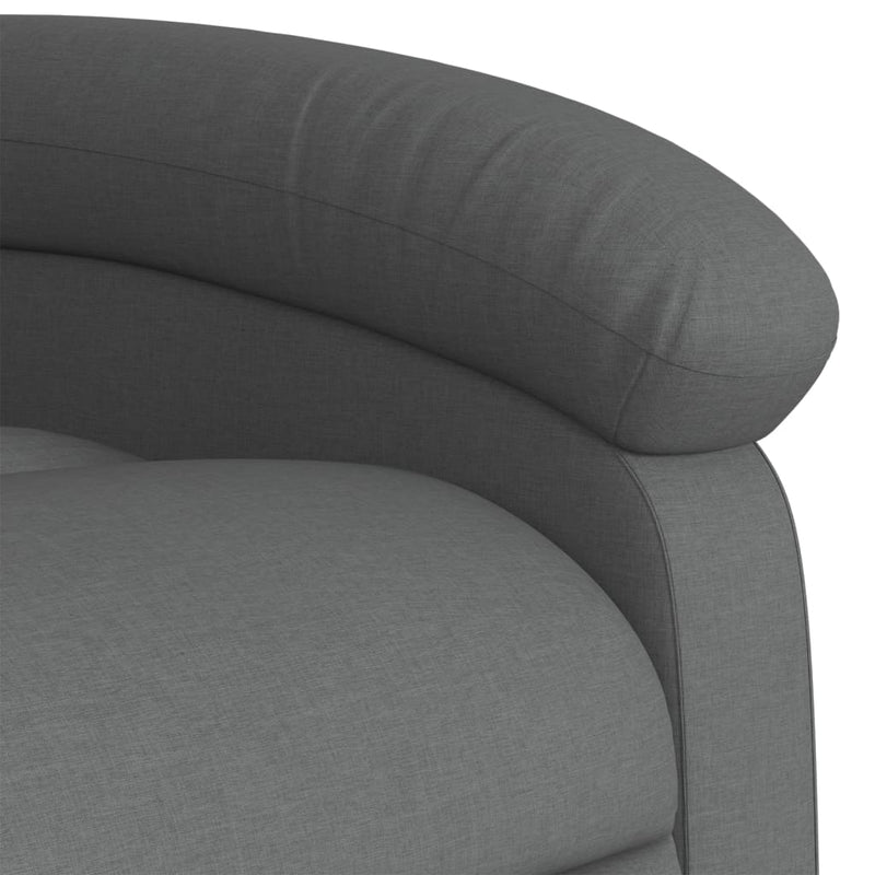 Fotoliu rabatabil gri închis, material textil