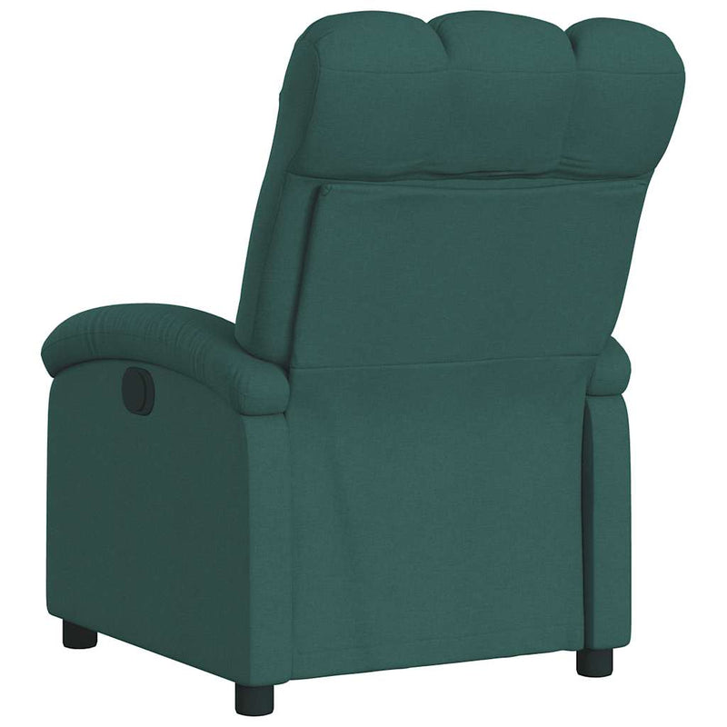 Fotoliu rabatabil, verde închis, material textil