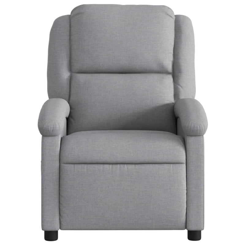 Fotoliu rabatabil, gri deschis, material textil