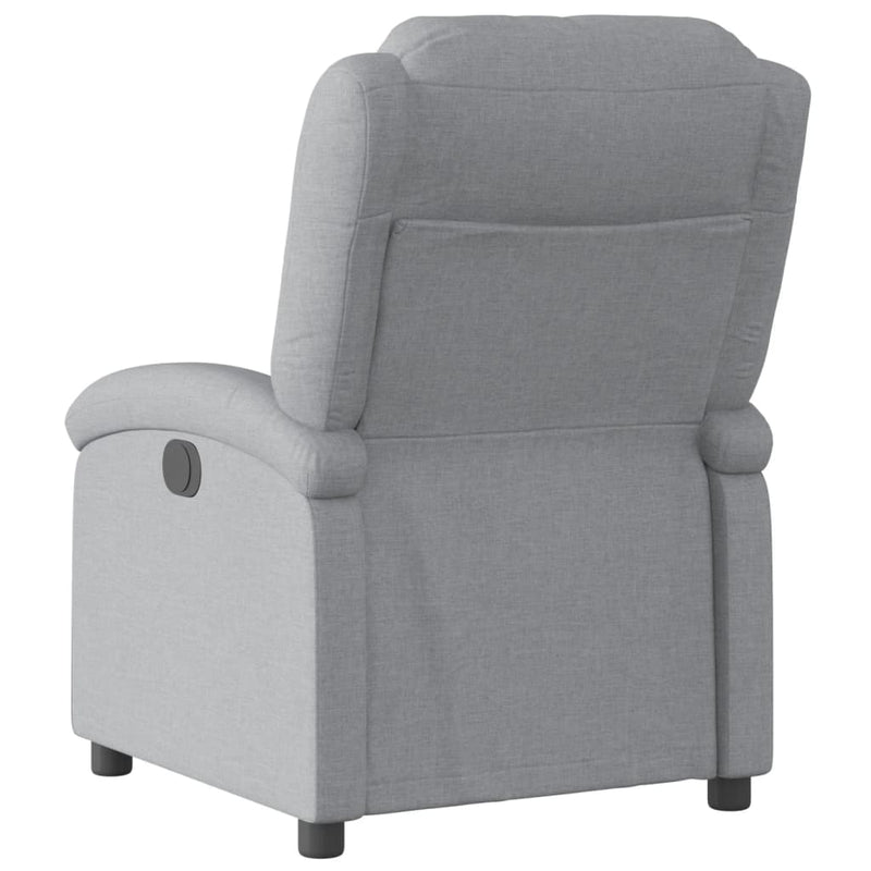 Fotoliu rabatabil, gri deschis, material textil