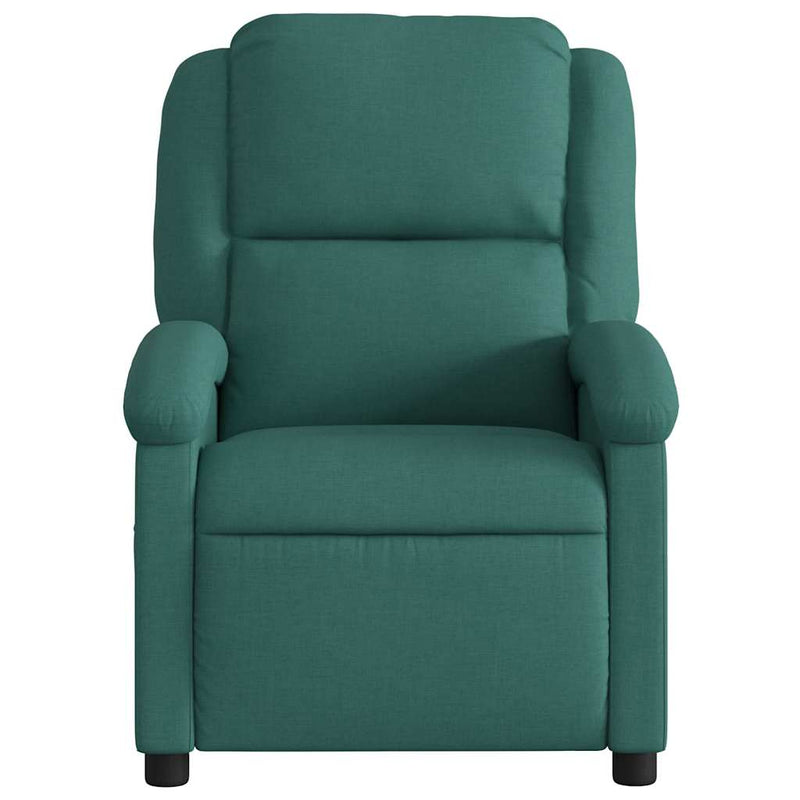 Fotoliu de masaj rabatabil, verde închis, material textil