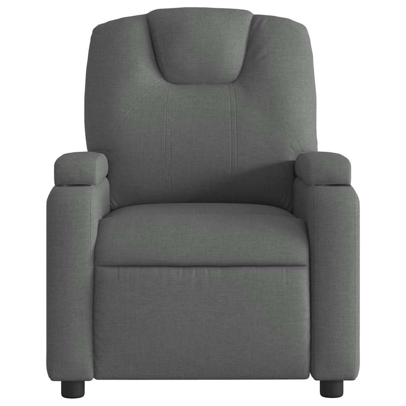 Fotoliu rabatabil gri închis, material textil
