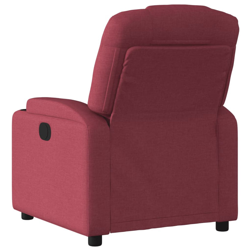 Fotoliu rabatabil, roșu vin, material textil