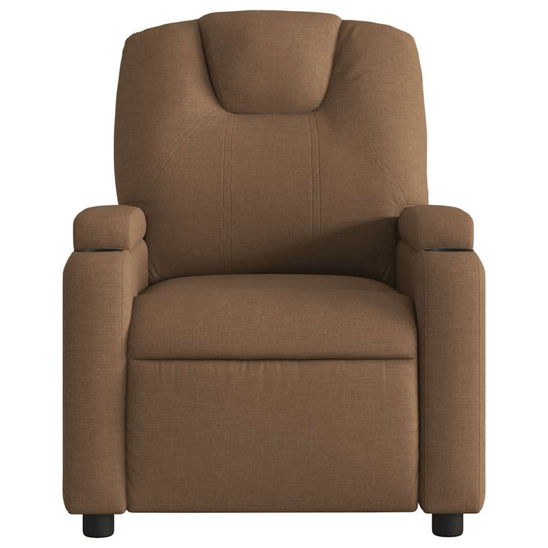 Fotoliu de masaj rabatabil, maro, material textil