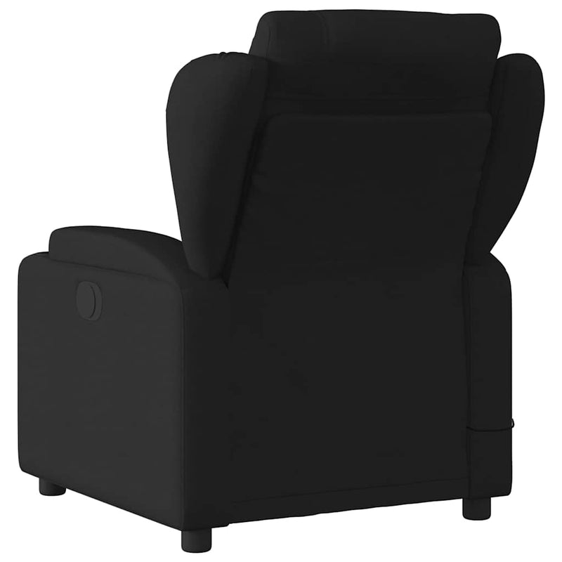Fotoliu de masaj rabatabil, negru, material textil