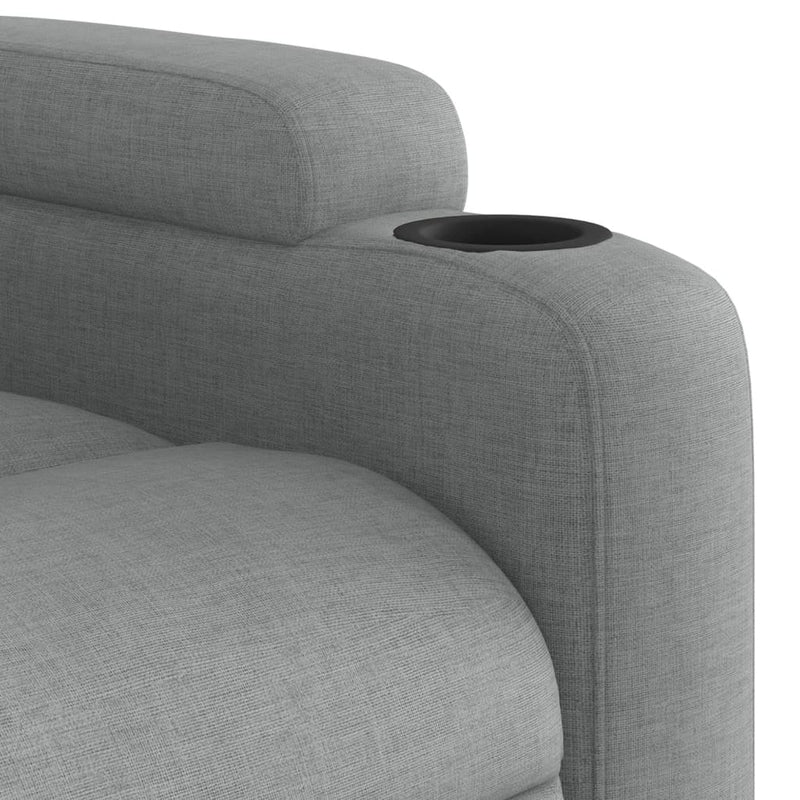 Fotoliu rabatabil, gri deschis, material textil