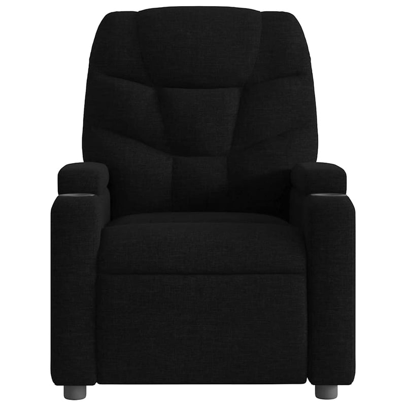 Fotoliu de masaj rabatabil, negru, material textil