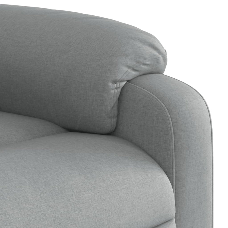 Fotoliu rabatabil, gri deschis, material textil