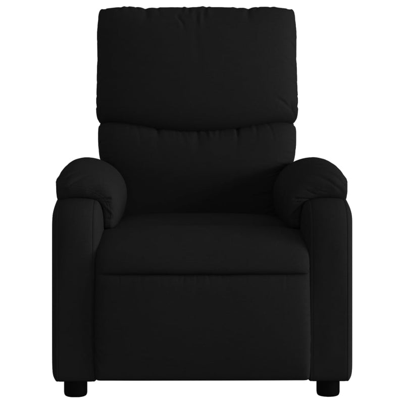 Fotoliu rabatabil, negru, material textil