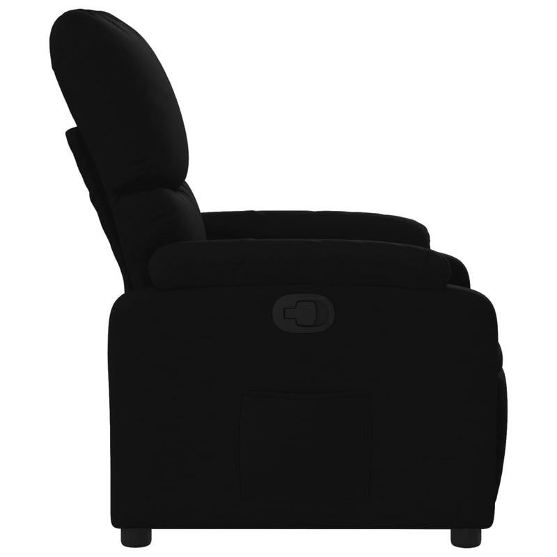 Fotoliu rabatabil, negru, material textil