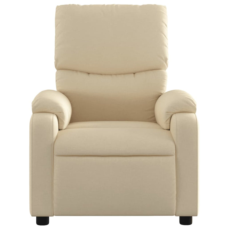 Fotoliu rabatabil, crem, material textil