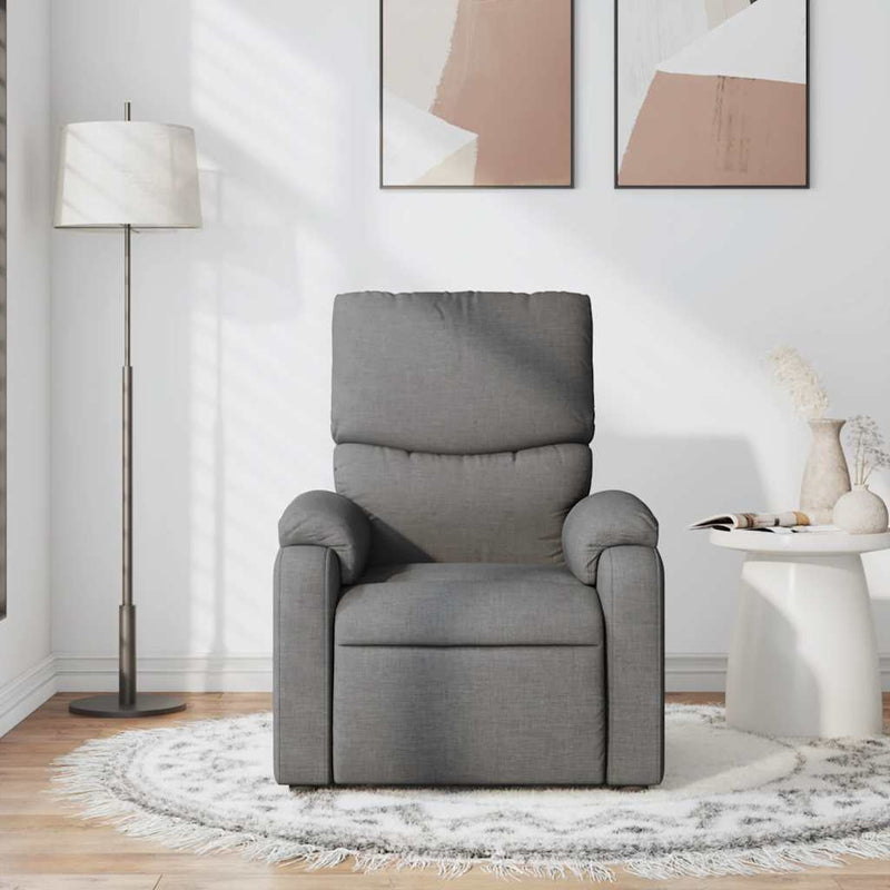 Fotoliu de masaj rabatabil, gri închis, material textil