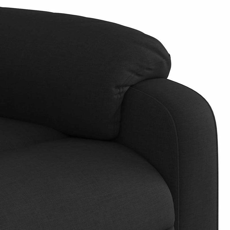 Fotoliu rabatabil, negru, material textil