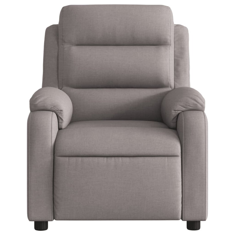 Fotoliu rabatabil, gri taupe, material textil