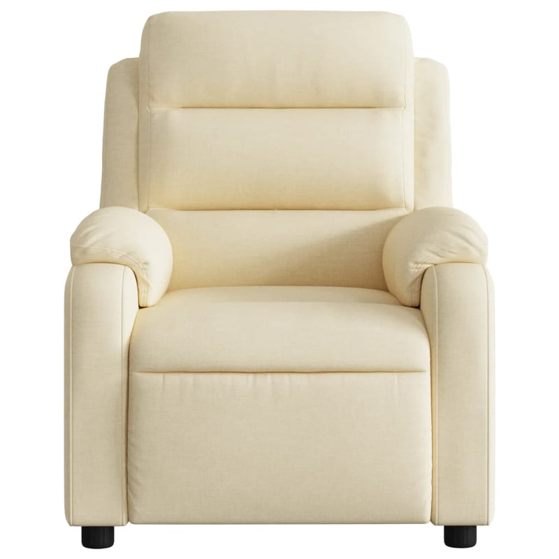 Fotoliu rabatabil, crem, material textil