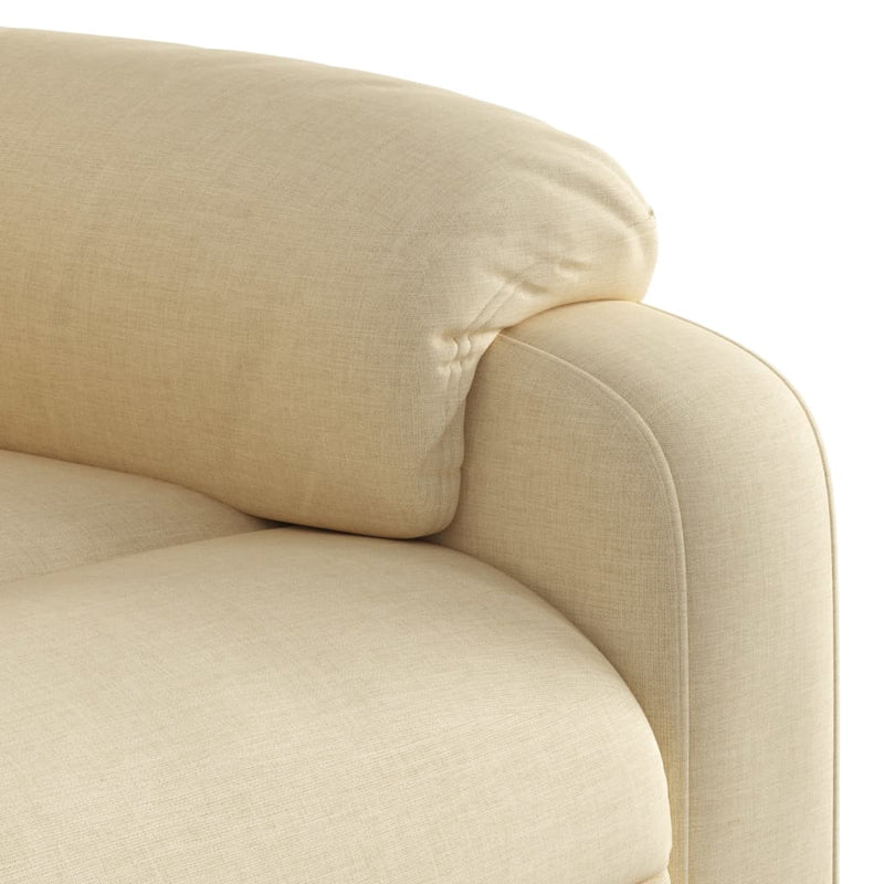 Fotoliu rabatabil, crem, material textil