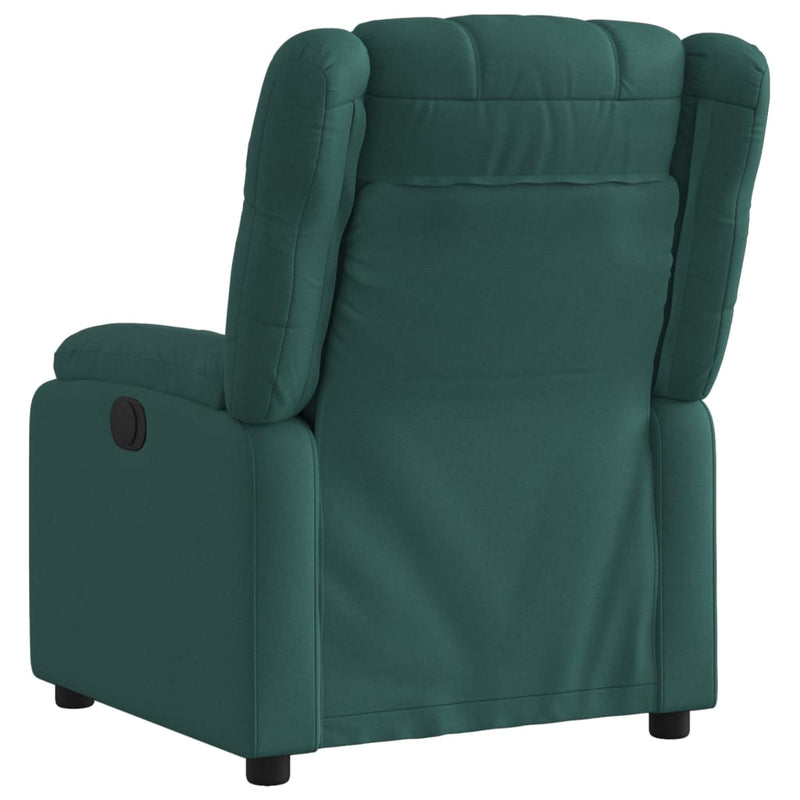 Fotoliu rabatabil, verde închis, material textil