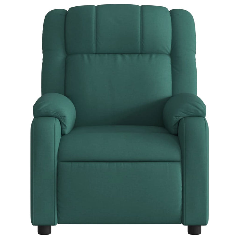 Fotoliu rabatabil, verde închis, material textil