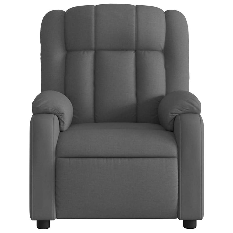 Fotoliu rabatabil, gri închis, material textil