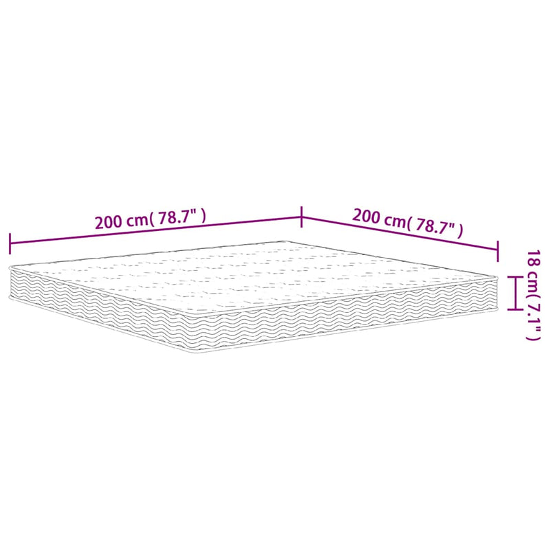 Saltea cu arcuri bonnell King Size, fermitate medie, 200x200 cm
