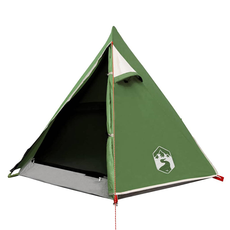 Cort de camping cupolă pentru 2 persoane, verde, impermeabil