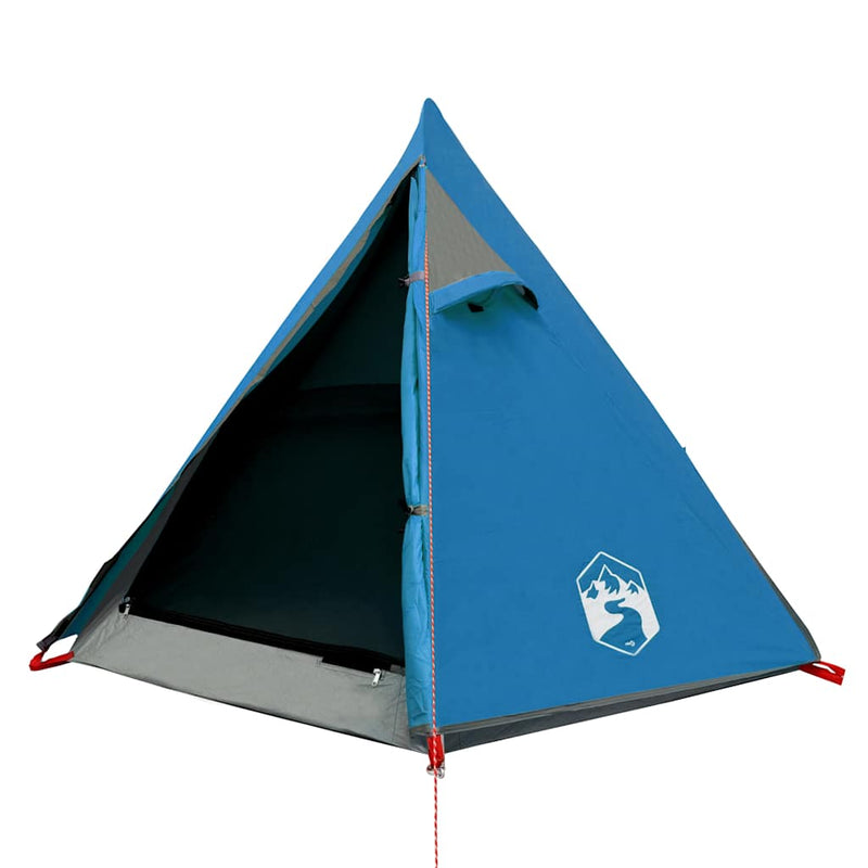 Cort de camping cupolă pentru 2 persoane, albastru, impermeabil