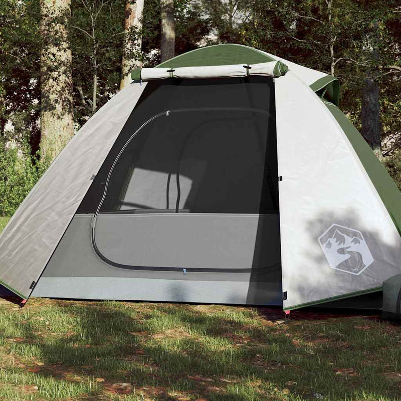 Cort de camping cupolă pentru 2 persoane, verde, impermeabil