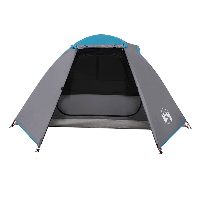 Cort de camping cupolă pentru 2 persoane, albastru, impermeabil