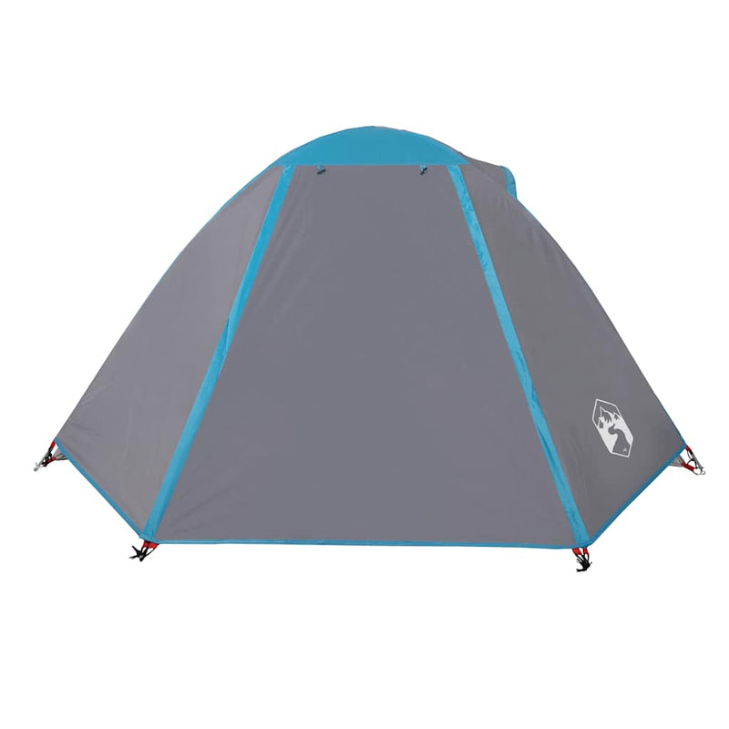 Cort de camping cupolă pentru 2 persoane, albastru, impermeabil
