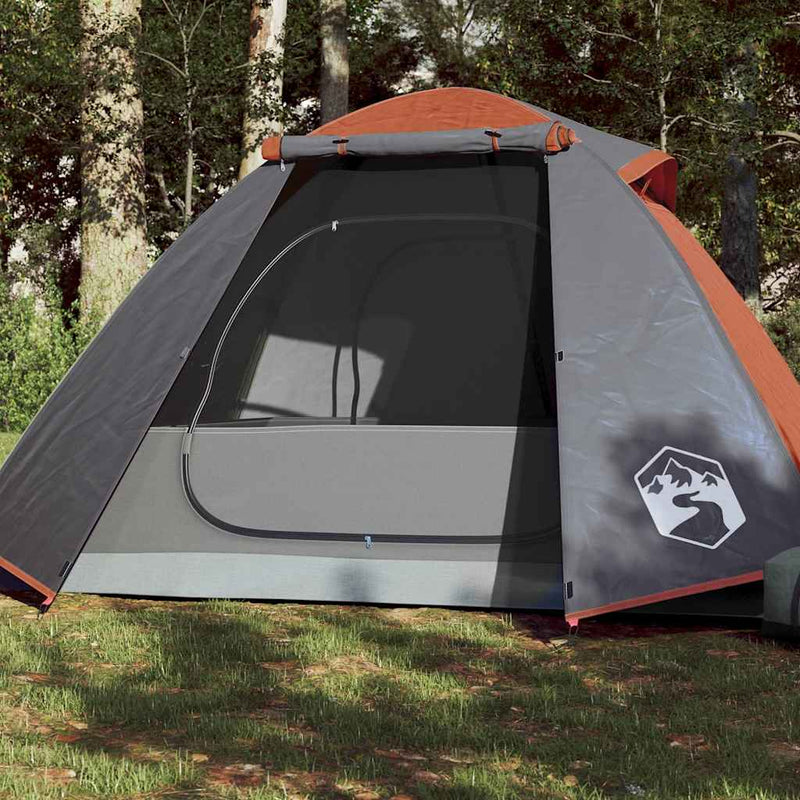 Cort de camping pentru 2 persoane, portocaliu, impermeabil