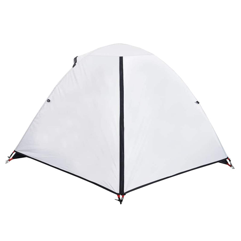 Cort camping cupolă 2 persoane alb, țesătură opacă, impermeabil