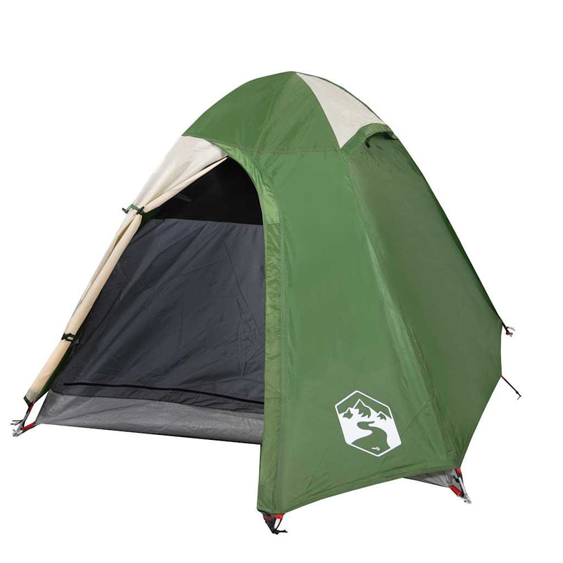 Cort de camping cupolă pentru 2 persoane, verde, impermeabil
