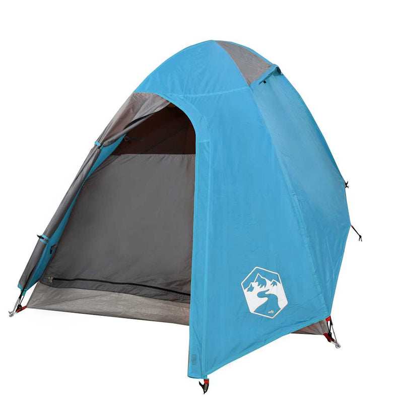 Cort de camping cupolă pentru 2 persoane, albastru, impermeabil
