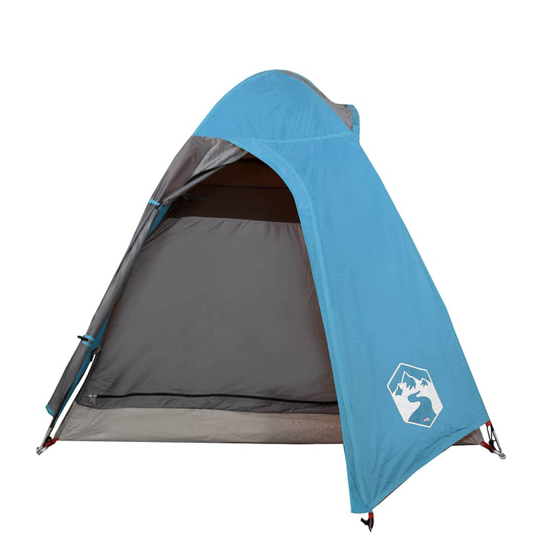 Cort de camping cupolă pentru 2 persoane, albastru, impermeabil