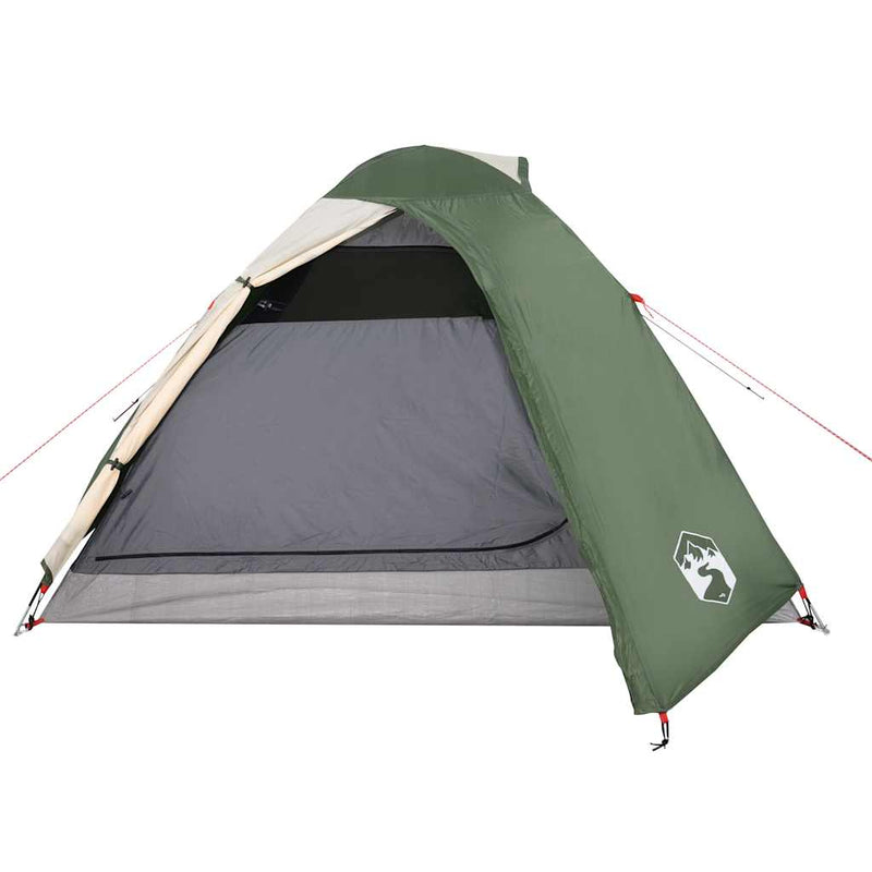 Cort de camping cupolă pentru 3 persoane, verde, impermeabil