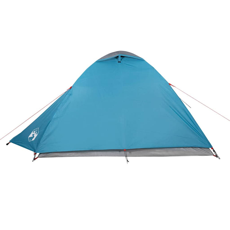 Cort de camping cupolă pentru 3 persoane, albastru, impermeabil
