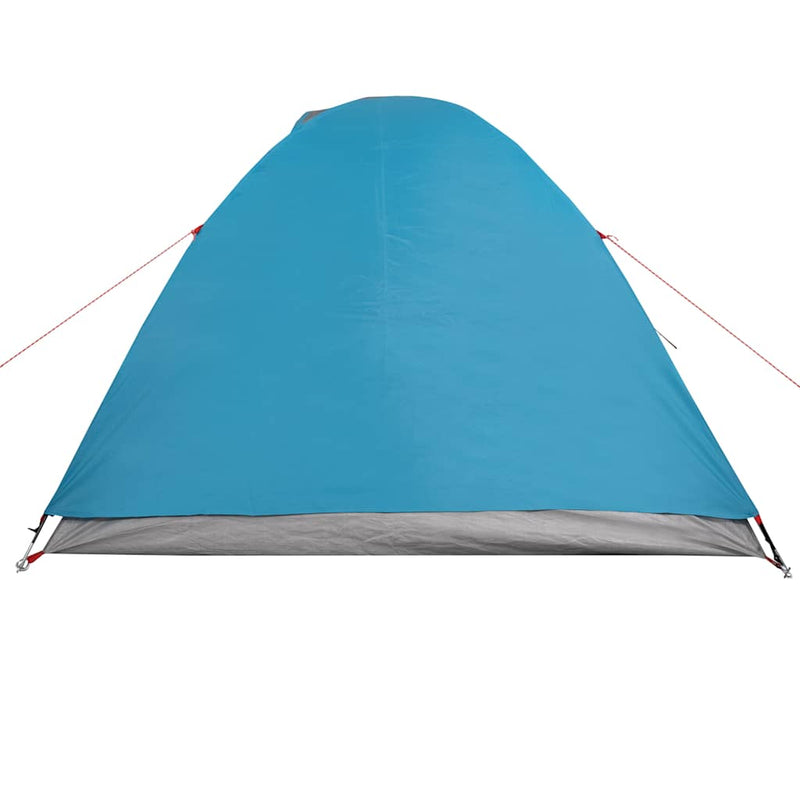 Cort de camping cupolă pentru 3 persoane, albastru, impermeabil