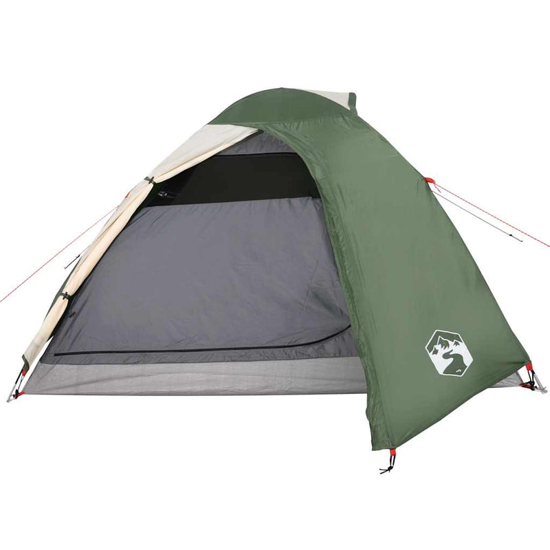 Cort de camping cupolă pentru 4 persoane, verde, impermeabil
