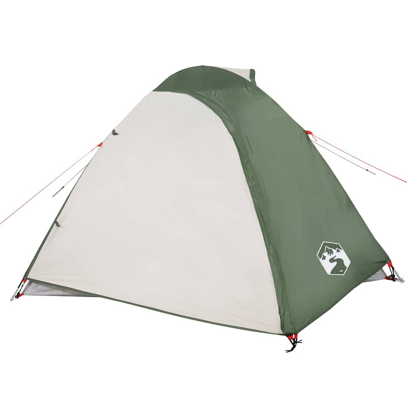Cort de camping cupolă pentru 4 persoane, verde, impermeabil